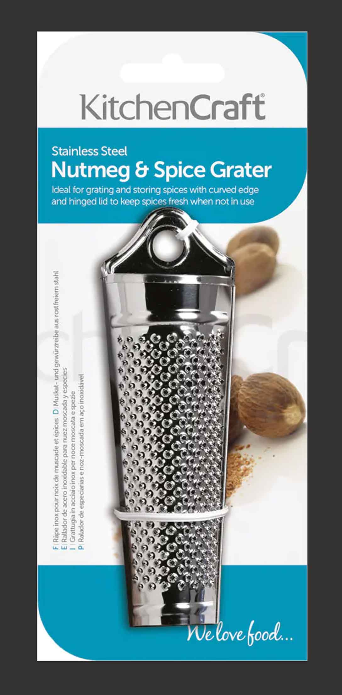 KitchenCraft Stainless Steel Nutmeg and Spice Grater